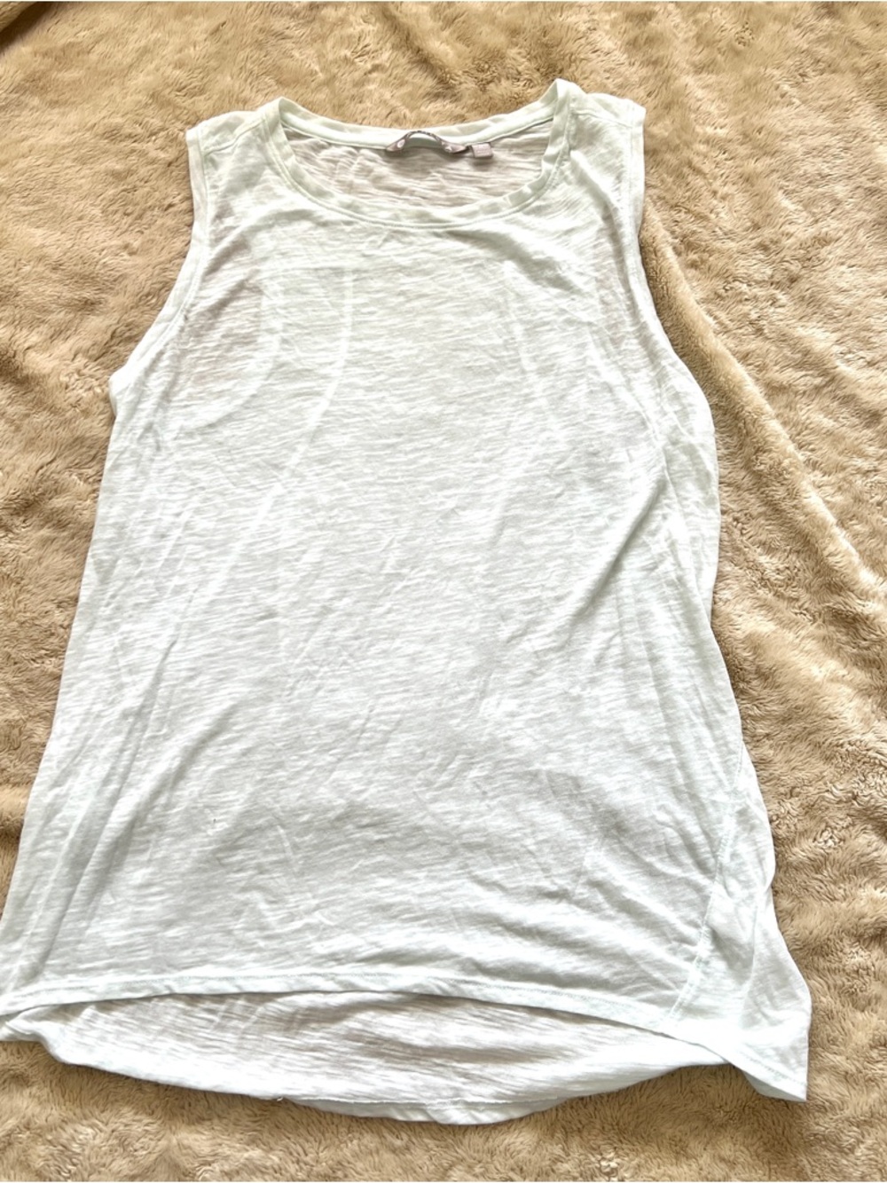 ATHLETA Woman's Aquamarine Semi-Sheer Tank Top Size M